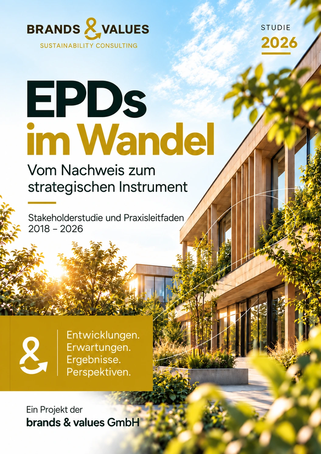 Cover der EPD-Studie 2.0 „EPDs im Wandel“ von brands & values